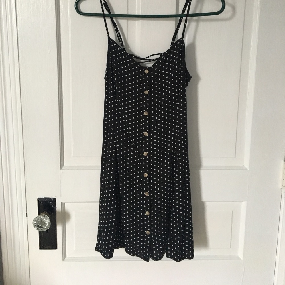 Polka dot corset tie dress